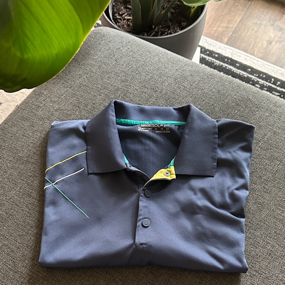 Nike Dark Blue Polo Shirt with Subtle Design